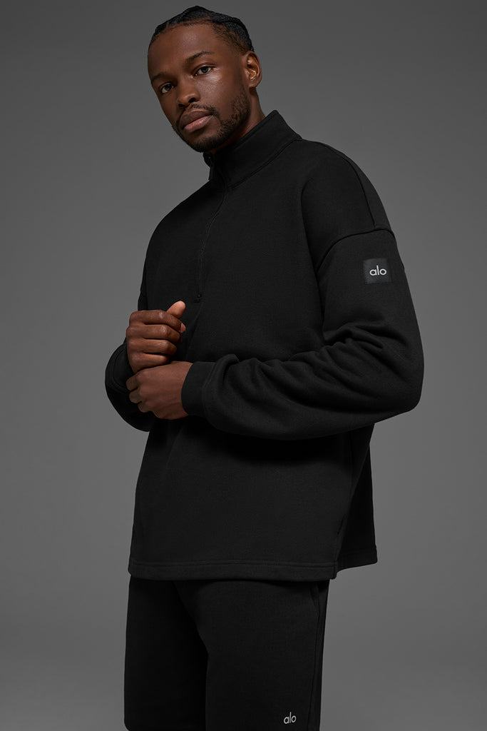 Renown Heavy Weight 1/4 Zip - Black | ALO