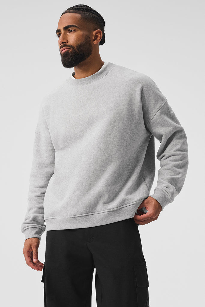 Renown Heavy Weight Crew Neck Pullover - Athletic Heather Grey | ALO