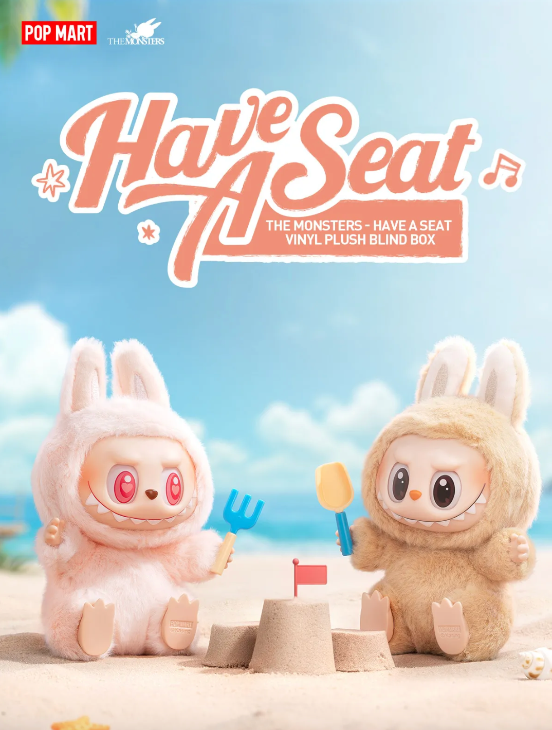 THE MONSTERS Have A Seat Series-Vinyl Labubu Plush Pendant Blind