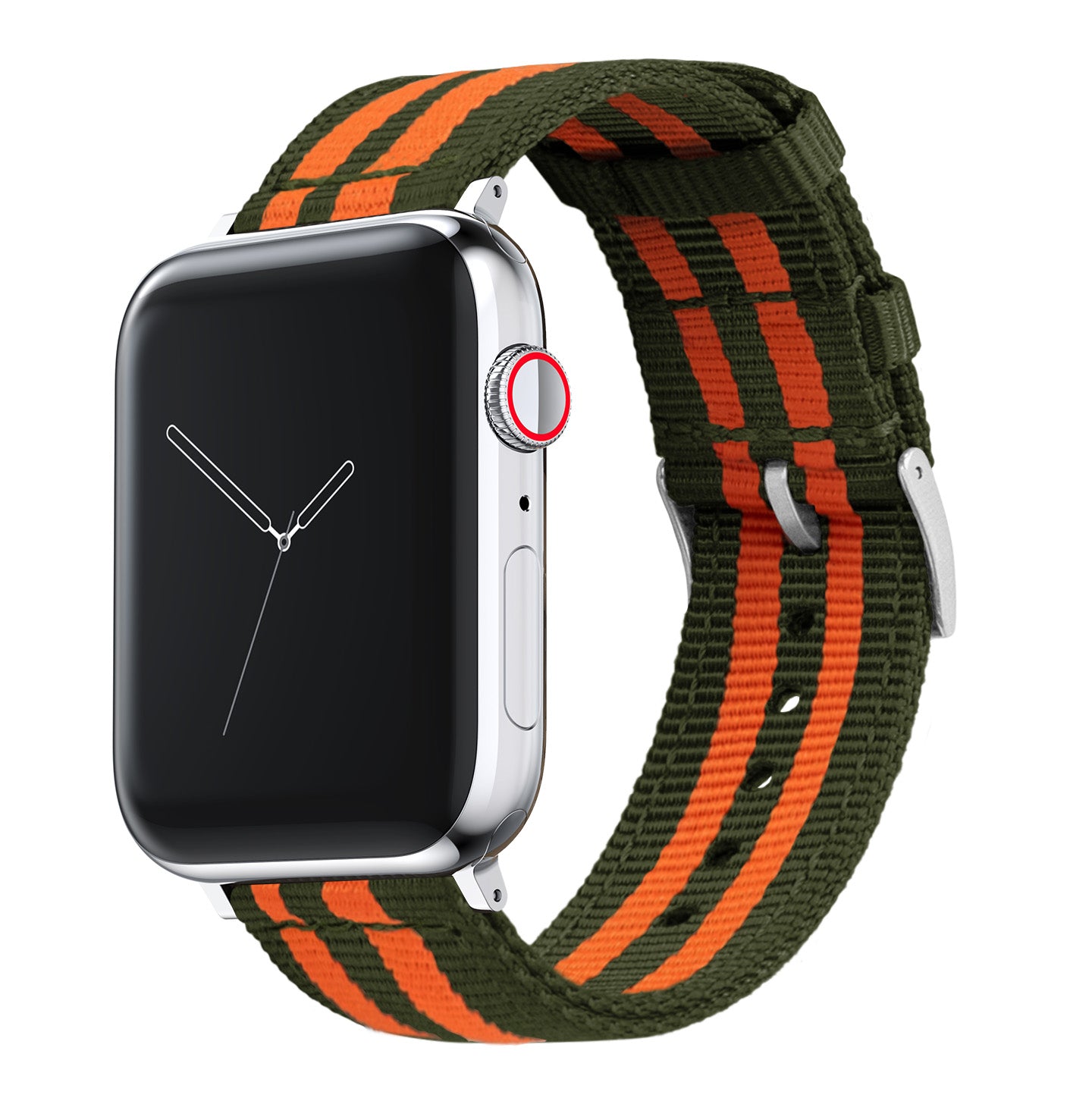 Apple Watch Two Piece NATO® style Army Green Orange Watch Band