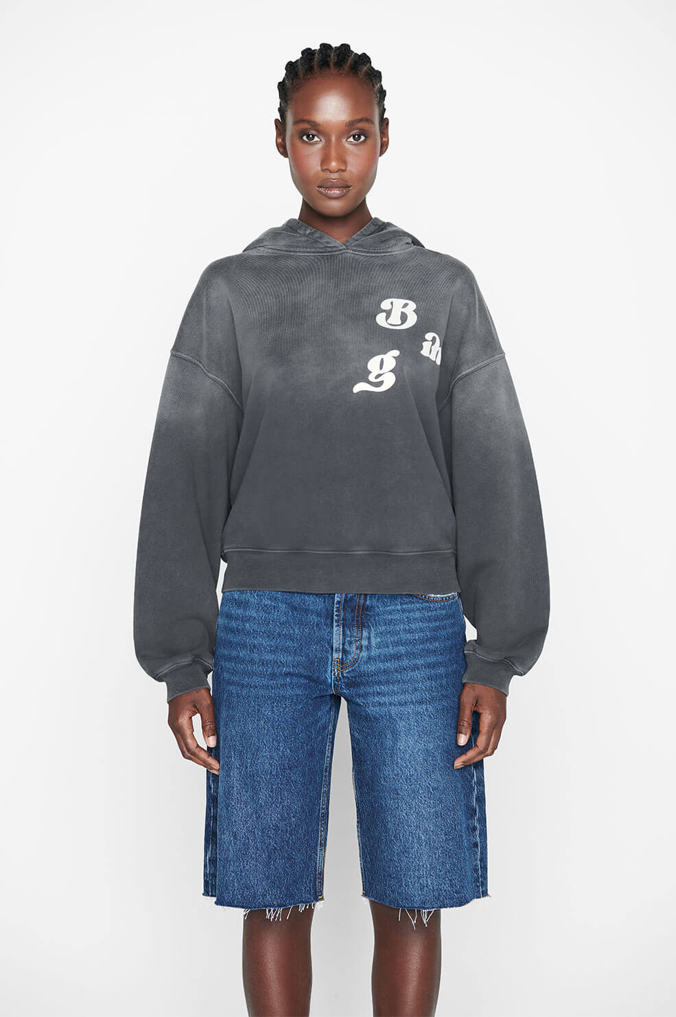 Anine Bing - Alec Hoodie Vintage Bing in Washed Black – Blond Genius