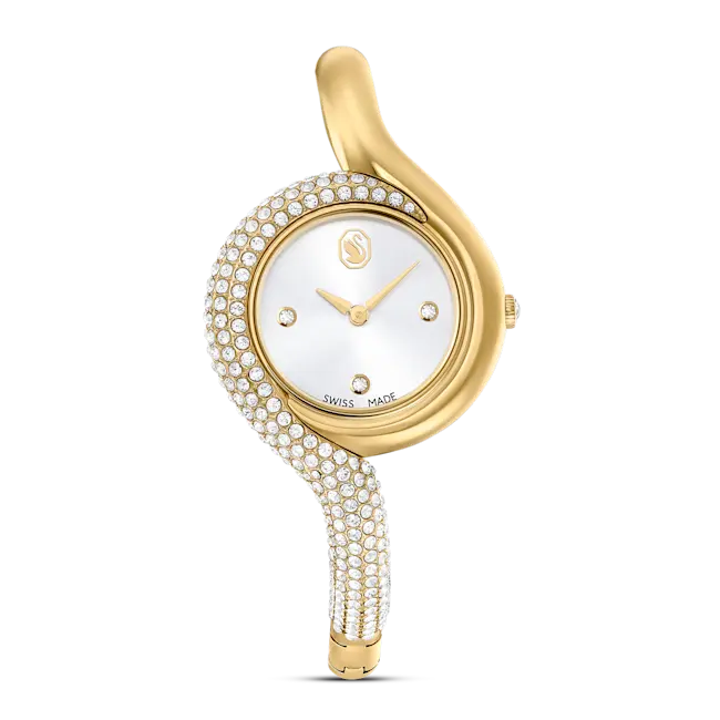 Swarovski Dextera Asymmetric Watch Swiss Made Metal Bracelet Gold