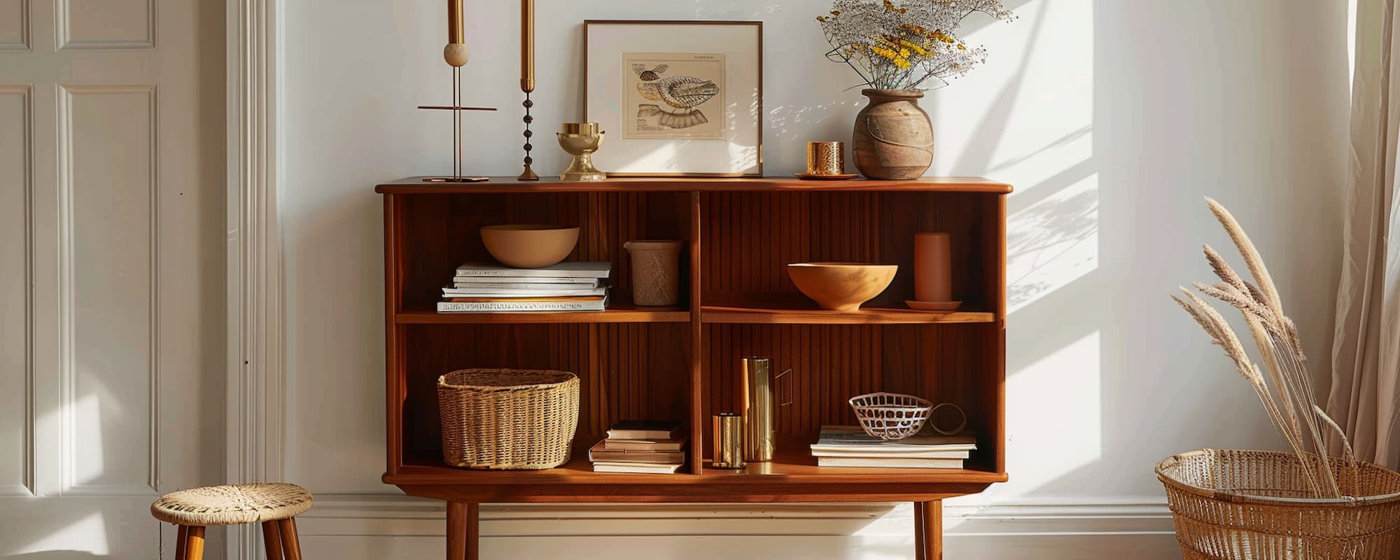 北欧ビンテージ家具ブックシェルフ | スタイリッシュで使い勝手の良い