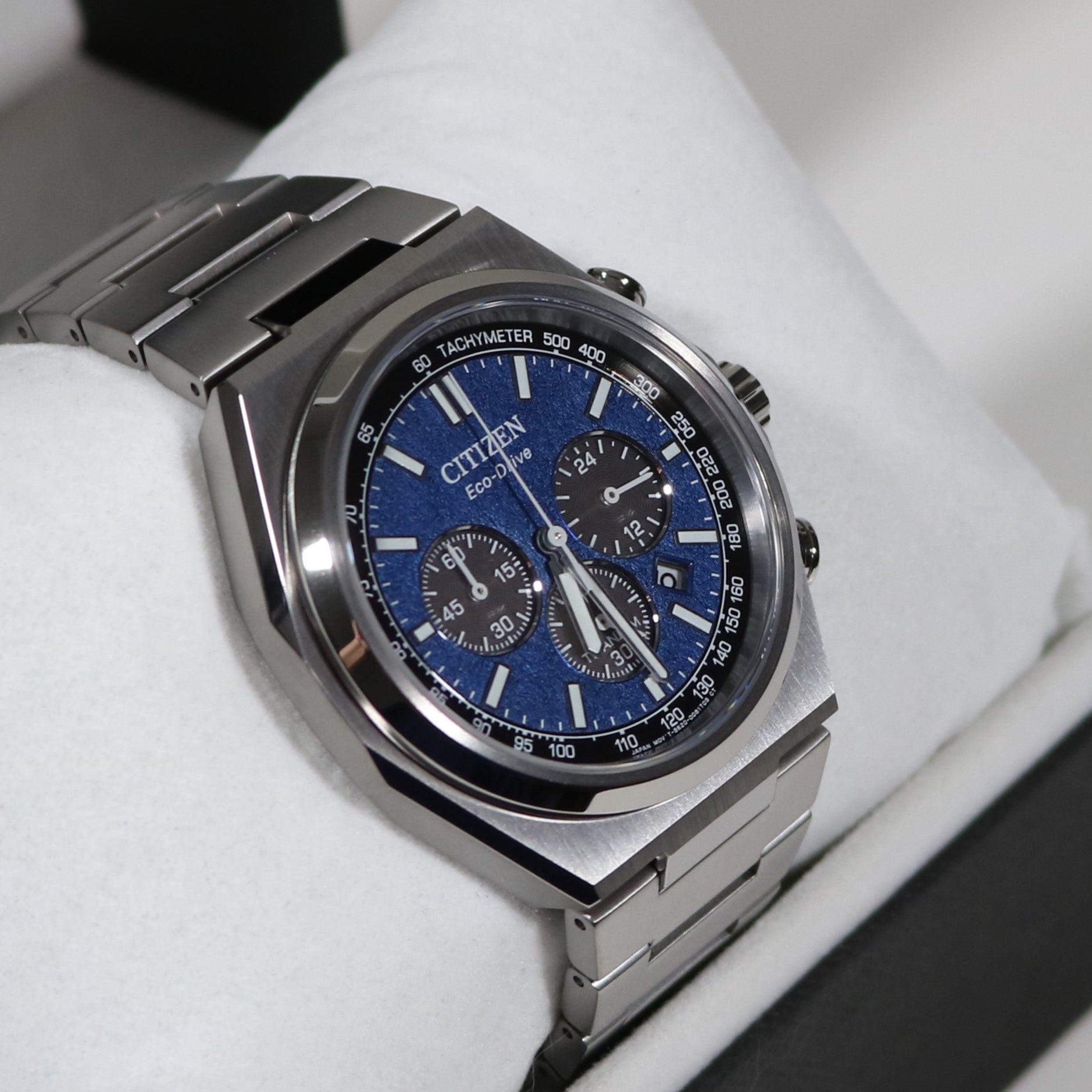Citizen Zenshin Super Titanium Men's Blue Dial Chronograph Watch