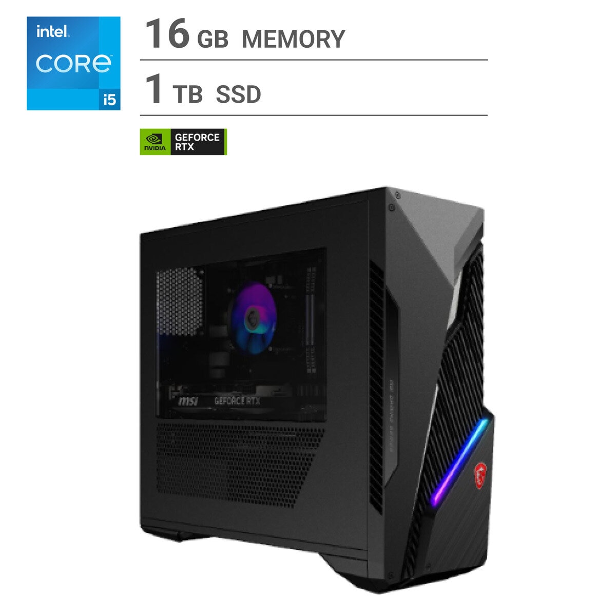 MSI ゲーミングデスクトップPC/MAG INFINITE S3/Core i5-14400F/メモリ