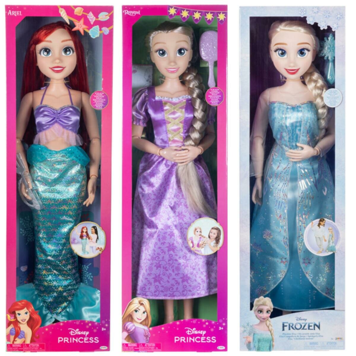 ディズニープリンセスとアナ雪エルサのプレイデートドール 約81cm