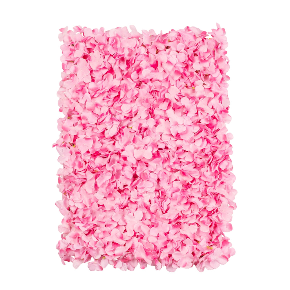 Silk Hydrangeas Flower Wall Backdrop Panel - Pink - CV Linens™