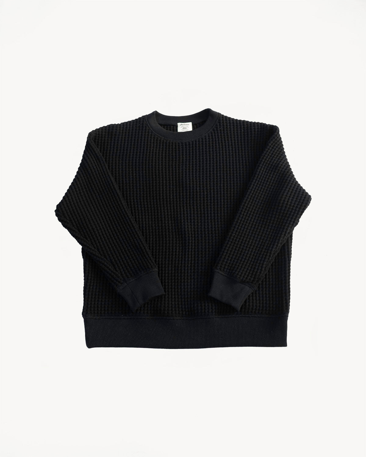 Big Waffle Crew Neck - 07 Black | Dant