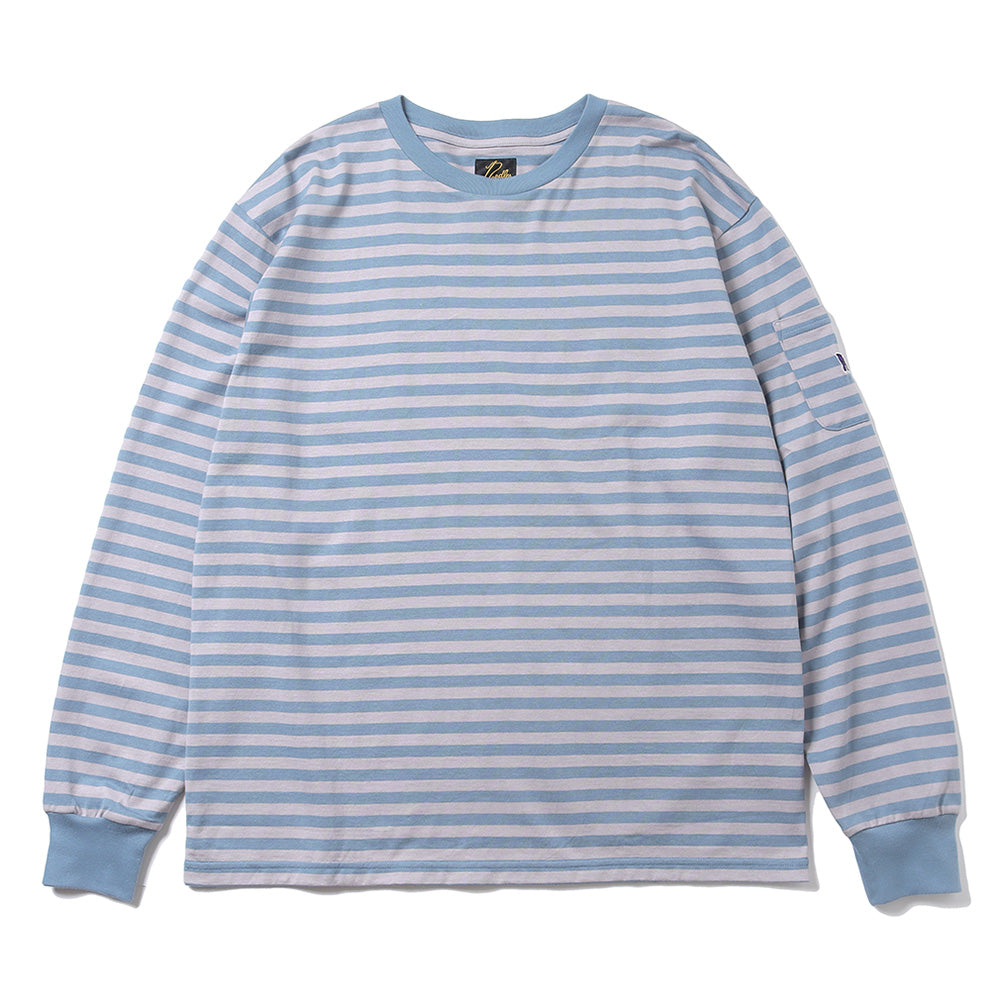 NEEDLES(ニードルズ)L/S Crew Neck Tee - Cotton Stripe Jersey (NS269