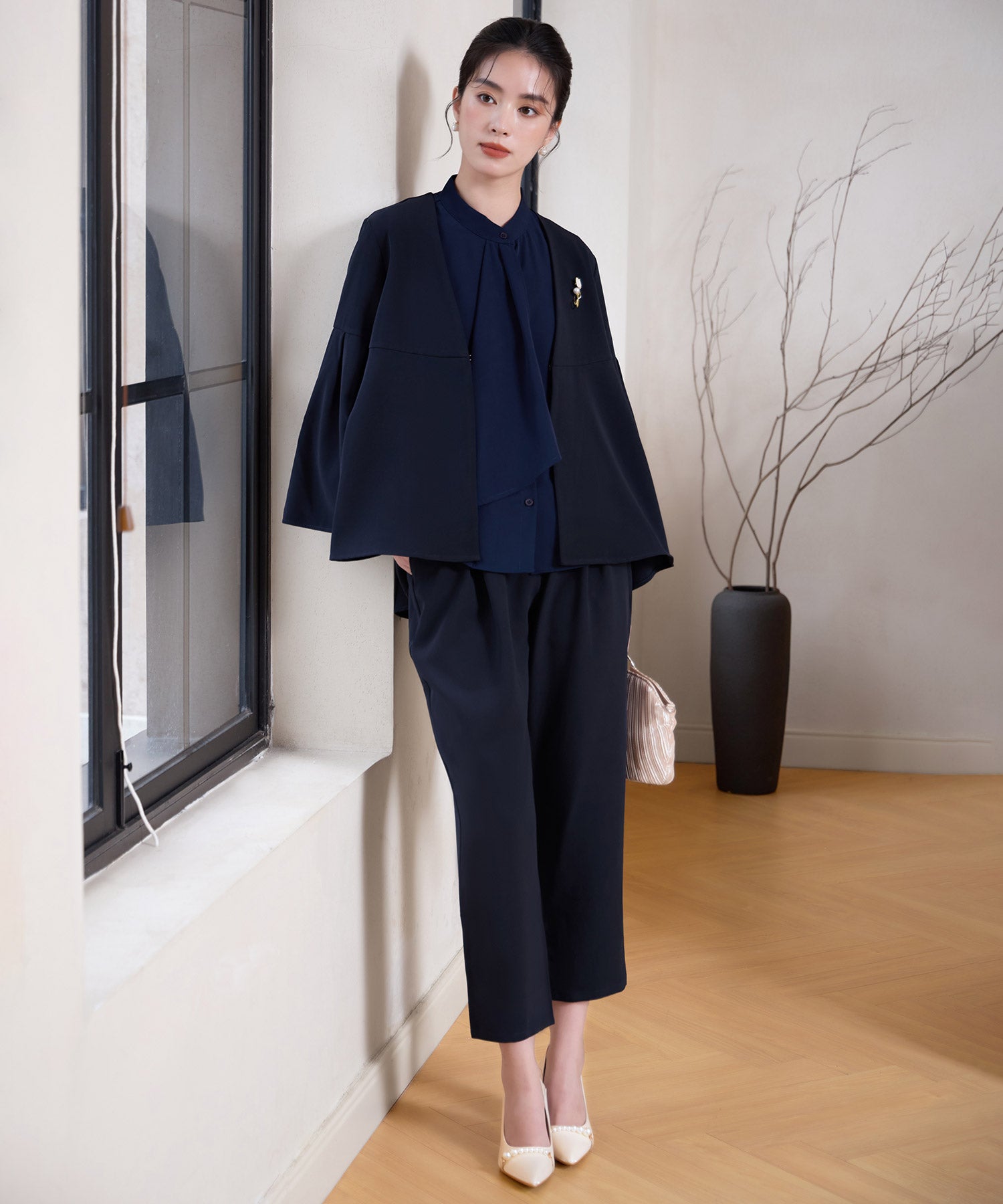 セットアップ 2点セット クロップドパンツcy88623 ネイビー – [公式