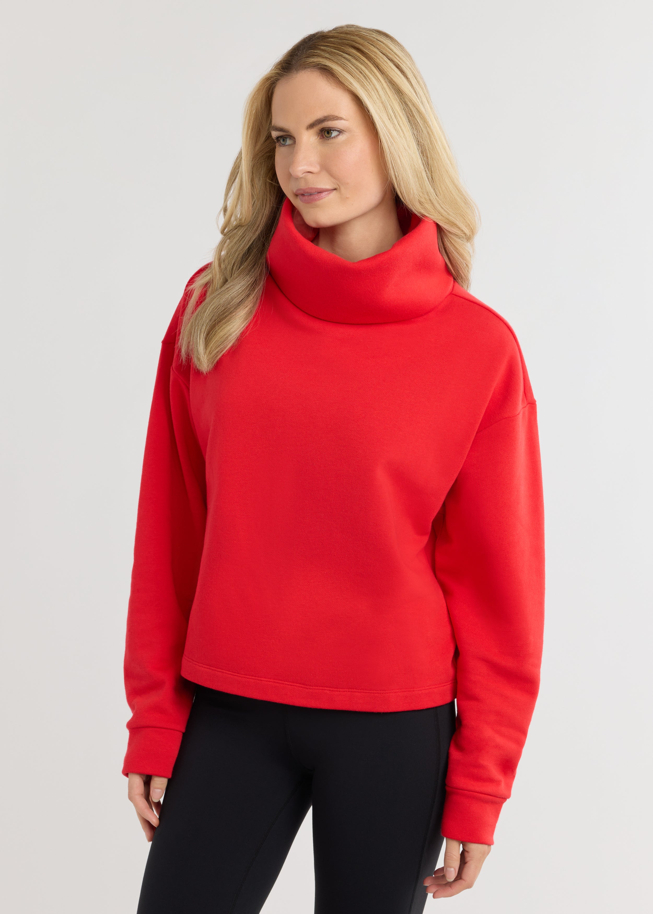 Clover Turtleneck in French Terry (Cherry Red) – Dudley Stephens