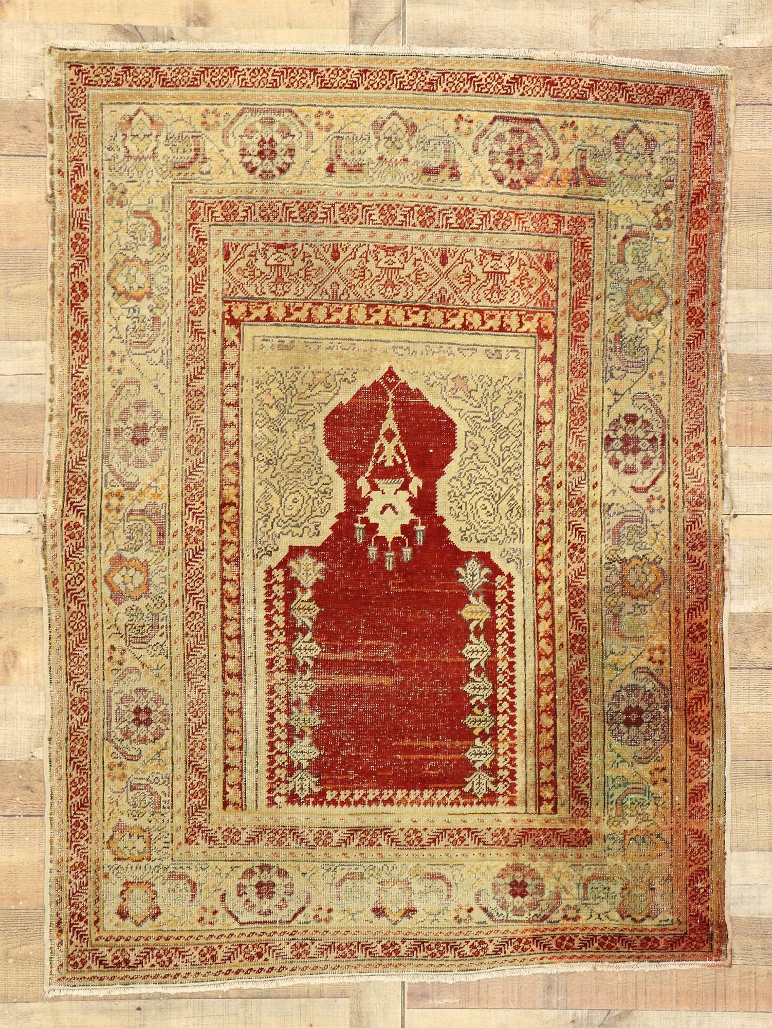 4 x 5 Antique Turkish Sivas Prayer Rug 50638 | Esmaili Rugs