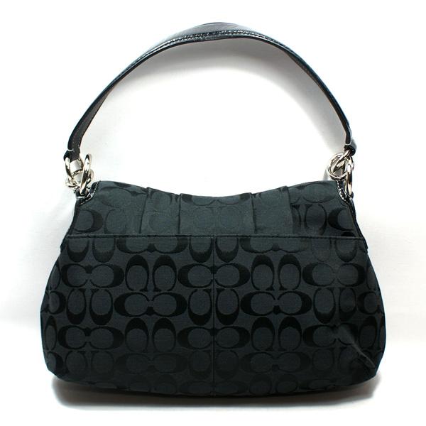 Coach Soho Signature Flap Shoulder Bag Black #17093 | Coach 17093
