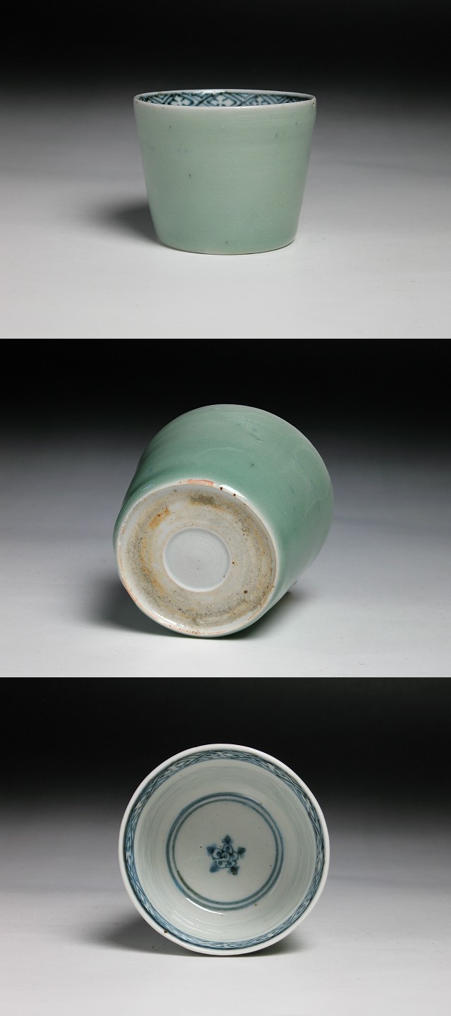 古美術 三樹 - 古伊万里 青磁釉蕎麦猪口 | 古美術品専門サイト