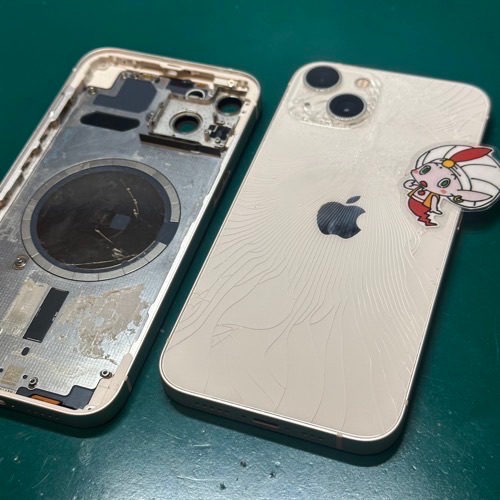 iPhone13 128GB 画面割れ 背面割れ有 カメラFaceID可 iPhone13 128GB