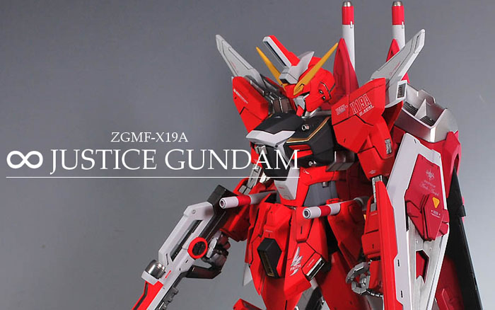 MG 1/100 ZGMF-X19A Infinite Justice Gundam: Assembled, Painted