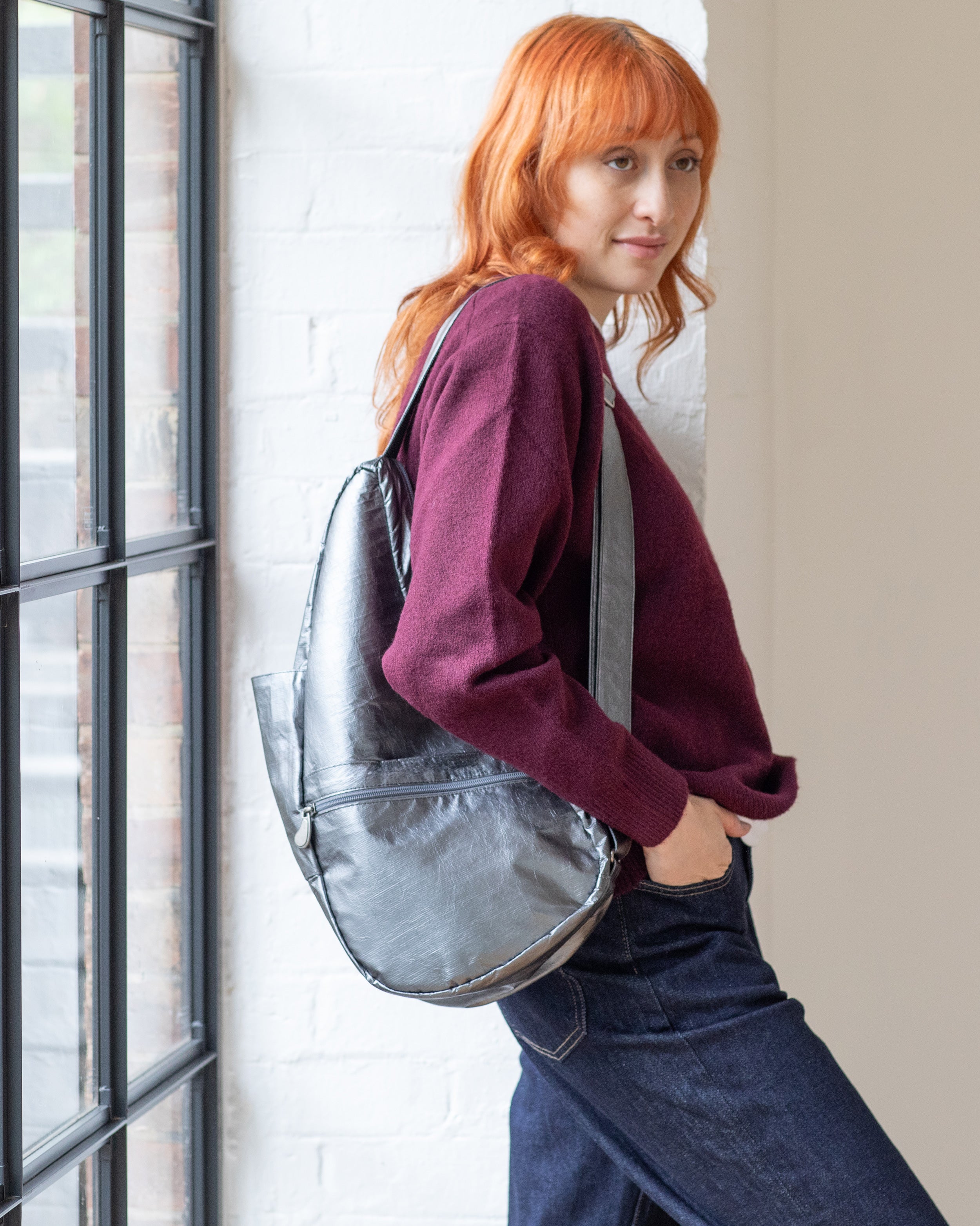 ヘルシーバックバッグ メタリック Sサイズ グリーン - 軽量ショルダー