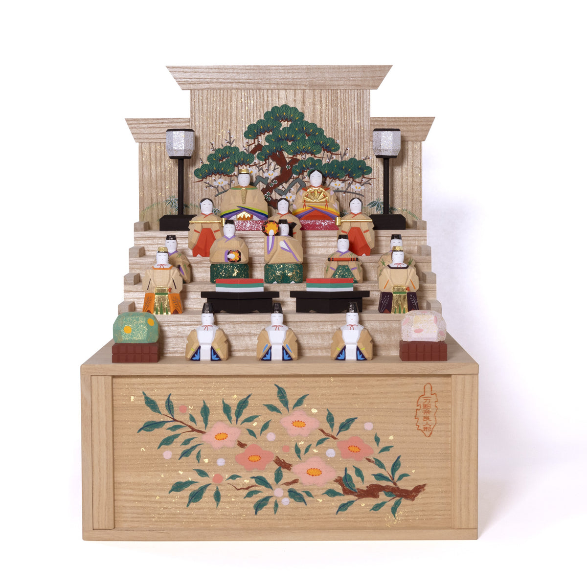 段飾雛（中） 神泉作– 奈良一刀彫 誠美堂