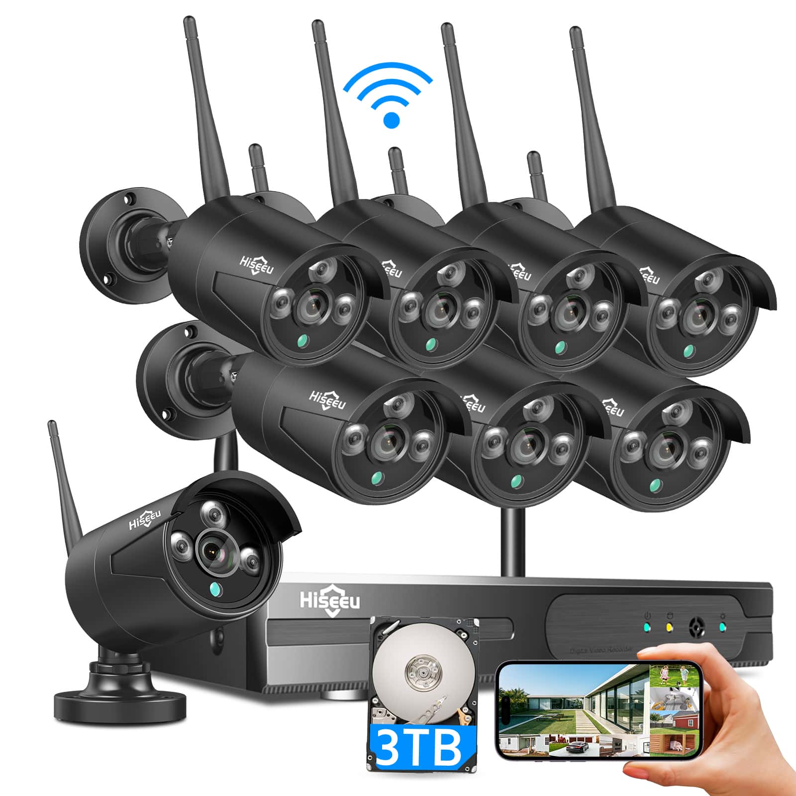 Wireless Pro, 100ft Range, Expandable 16Channels 4K NVR] 5MP
