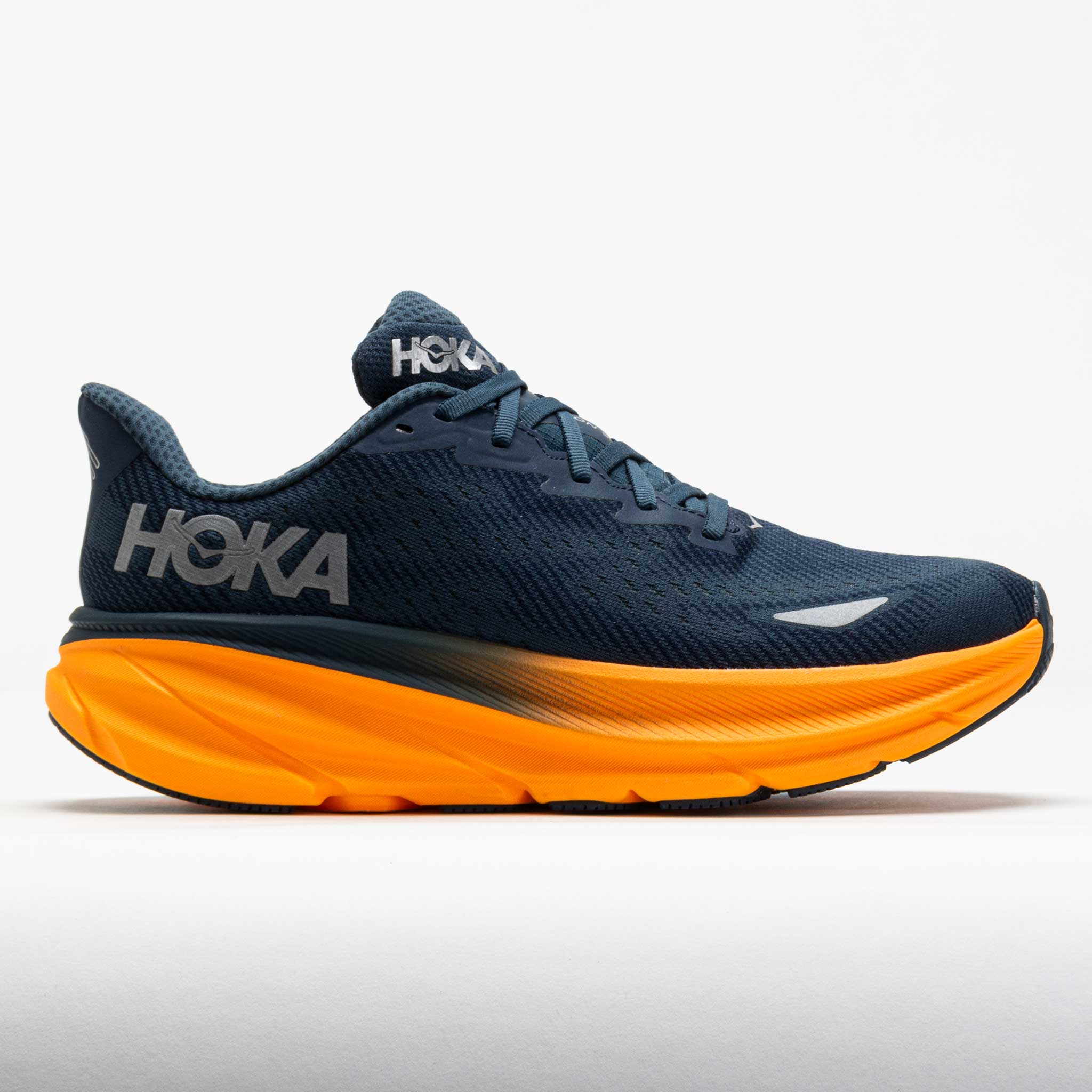 HOKA Clifton 9 GTX Men's Stormy Skies/Orange Zest – Holabird Sports