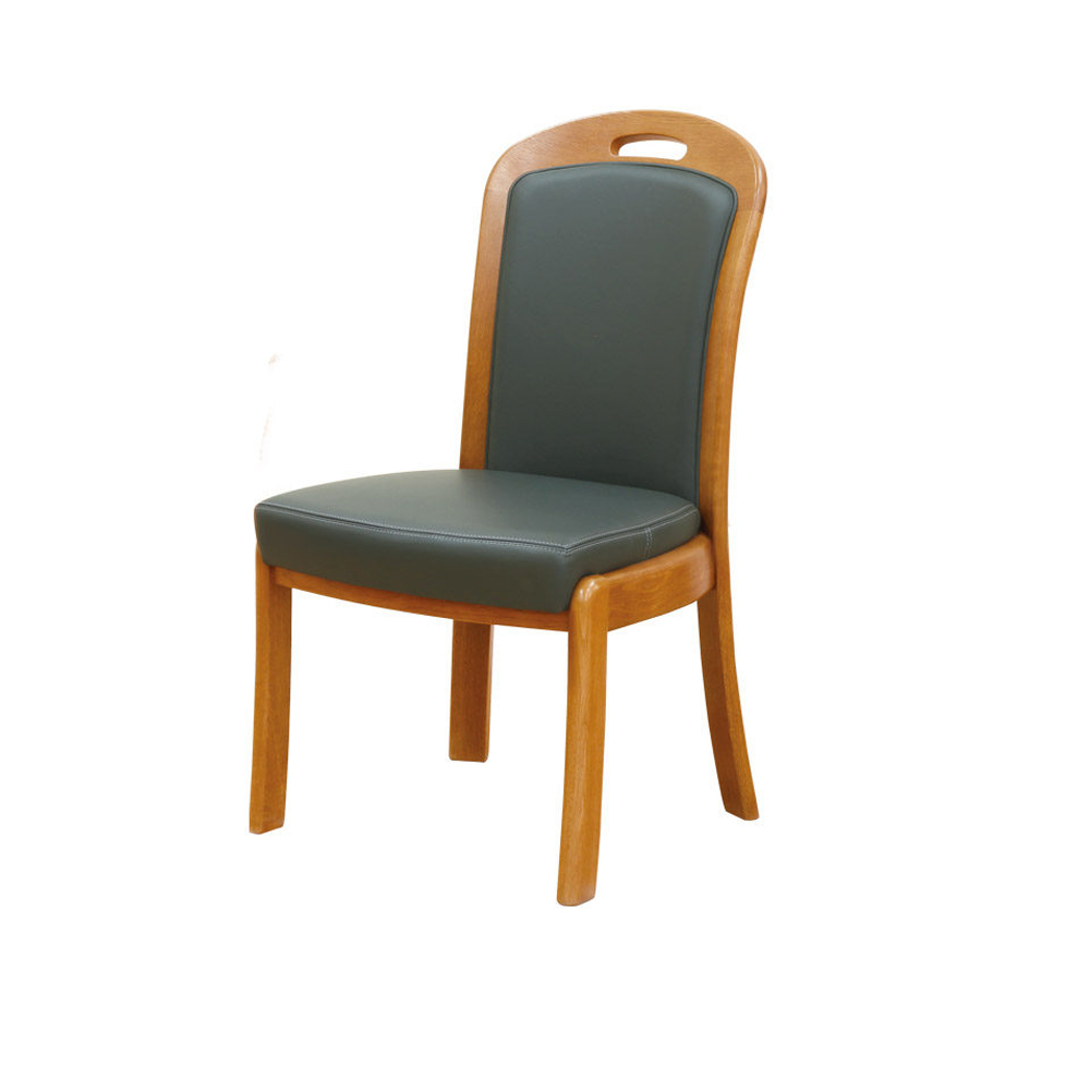 浜本工芸 ダイニングチェア「DC-1800」オーク材ダーク色 皮革No.1410