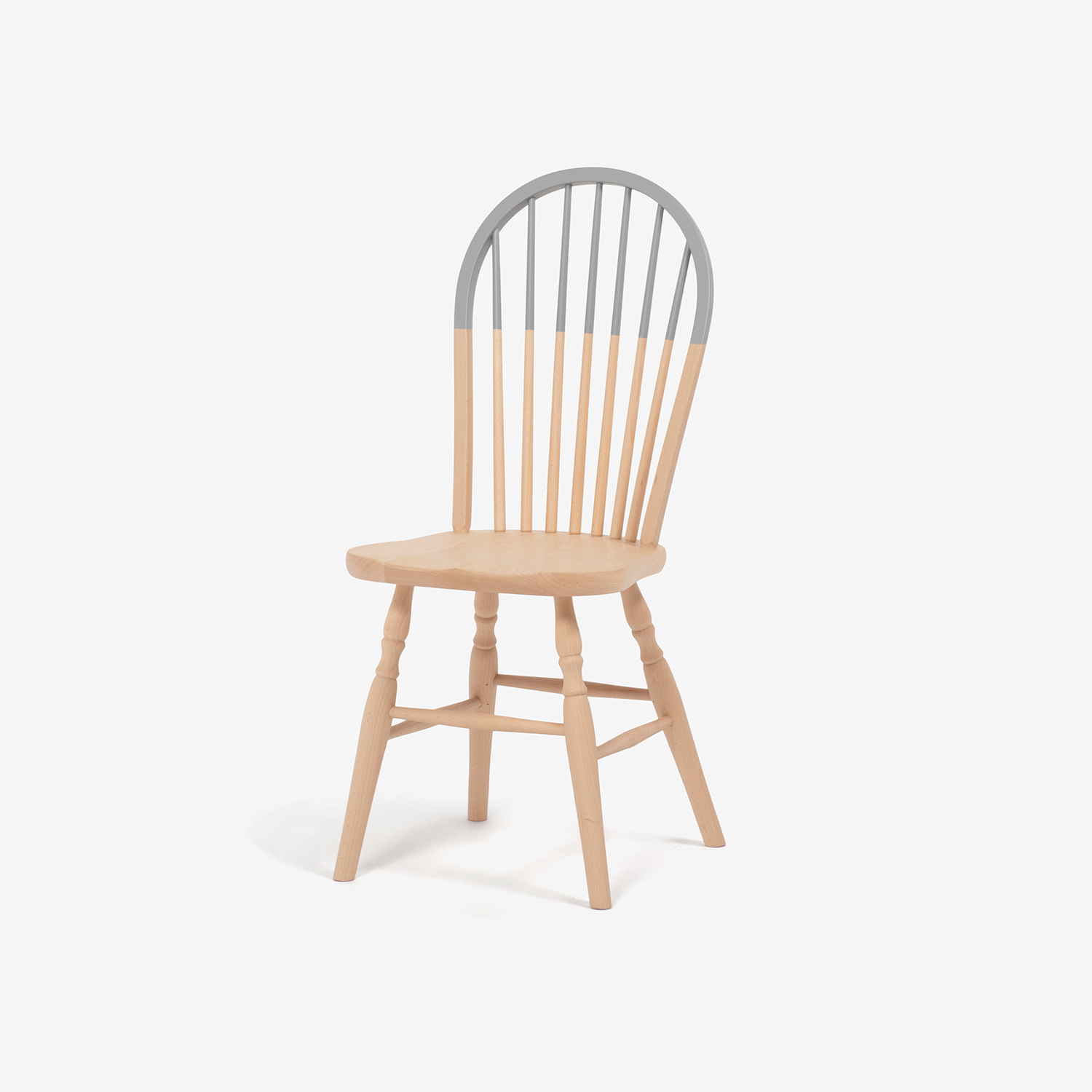 秋田木工 ダイニングチェア「500EB」ブナ材クールグレー色 | 【公式