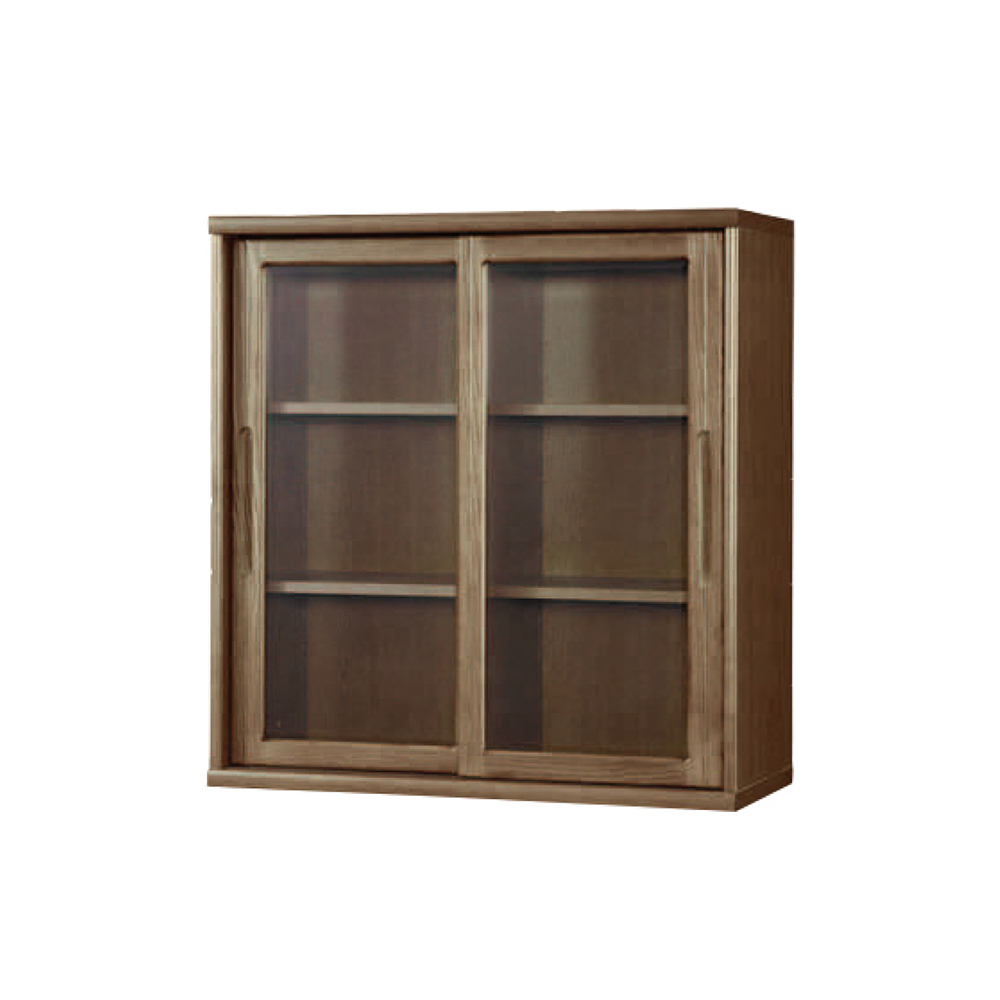 小島工芸 書棚「ニューオファー NOF-90 引戸」ガラス扉 幅90cm 全4色