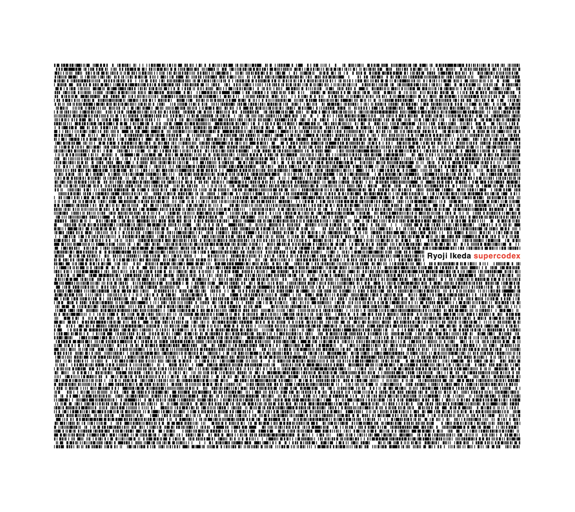 Ryoji Ikeda “supercodex” | Inpartmaint Inc