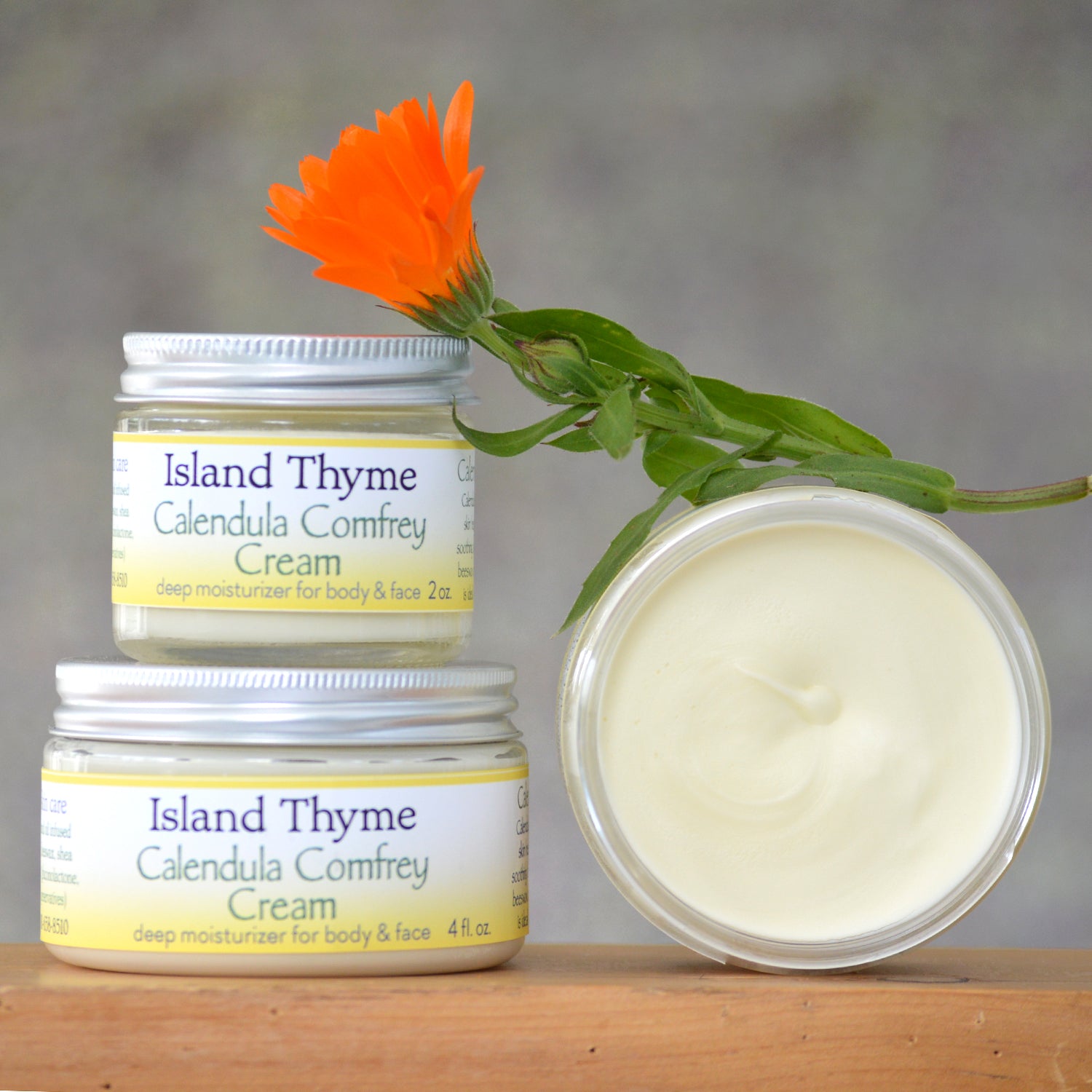 Natural Dry Skin Relief Cream - Organic Calendula Comfrey - 20