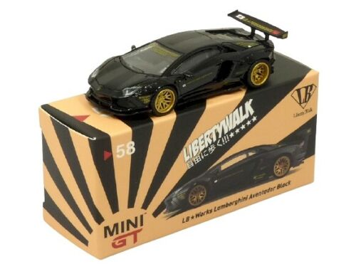 MINI GT #58 (Never Released) 1/64 LB Lamborghini Aventador Black