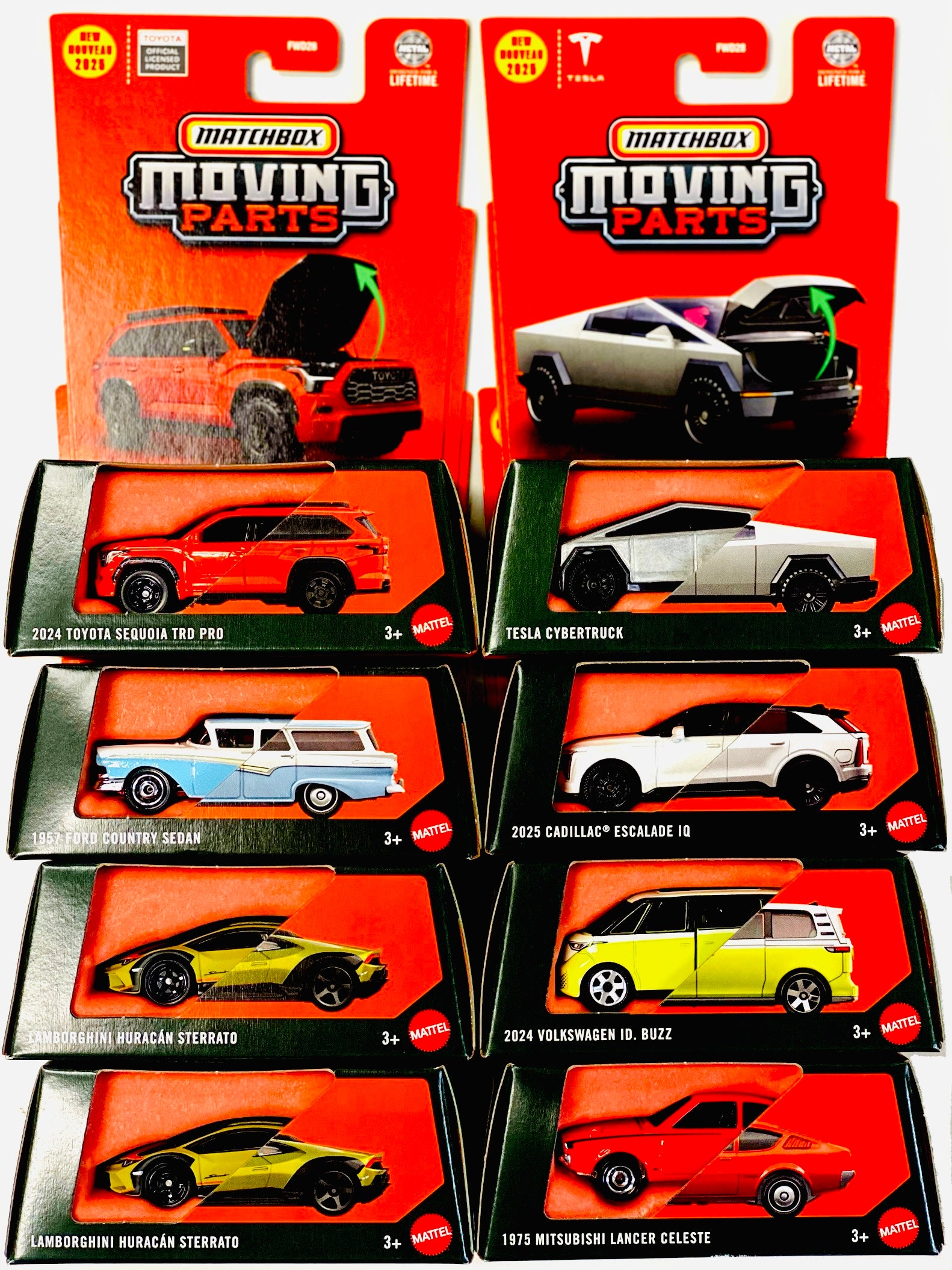Matchbox 2025 Moving Parts Factory Sealed Case H (8 Cars