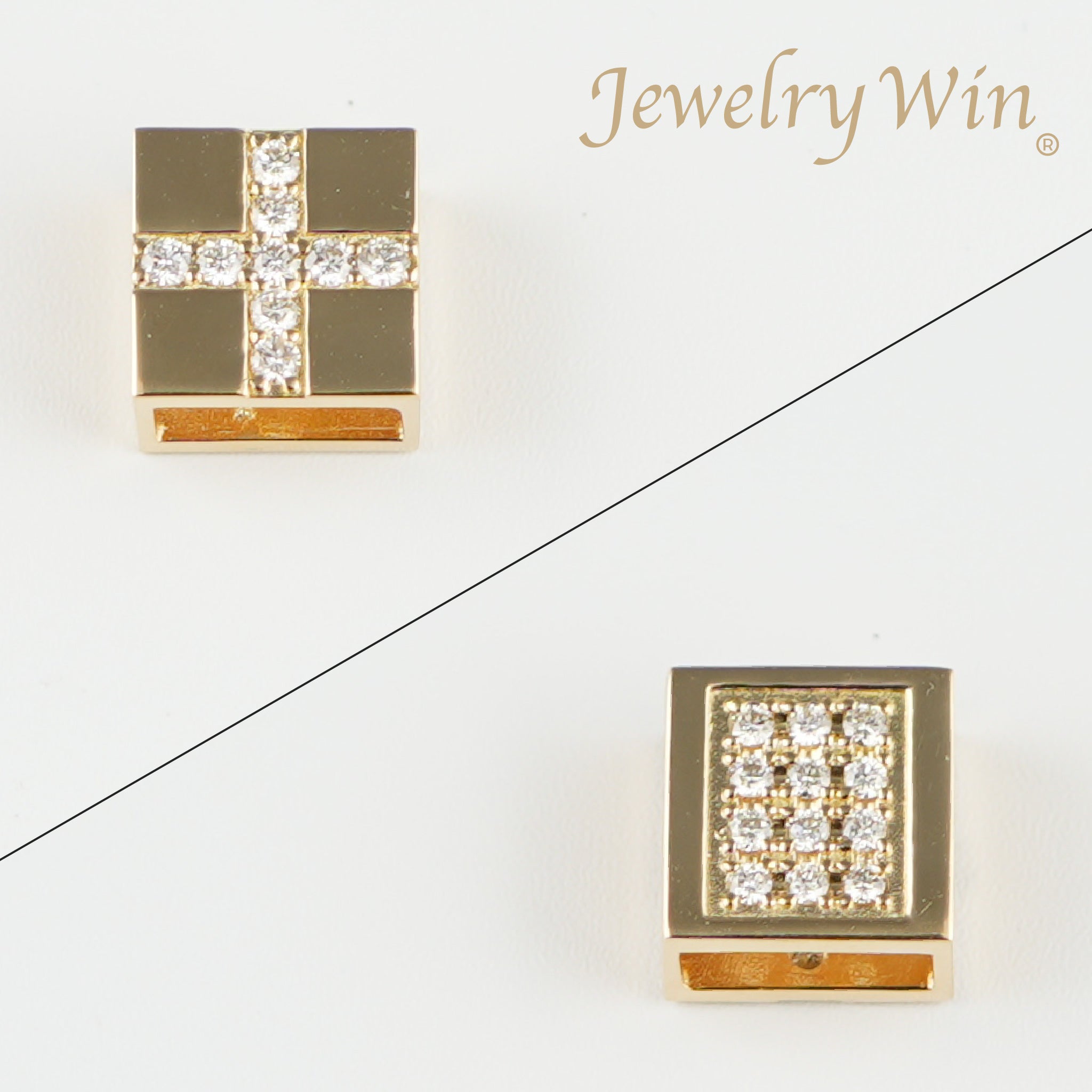 ペンダントトップ K18 ダイヤモンド付 (Type-CF) ※リバーシブルタイプ