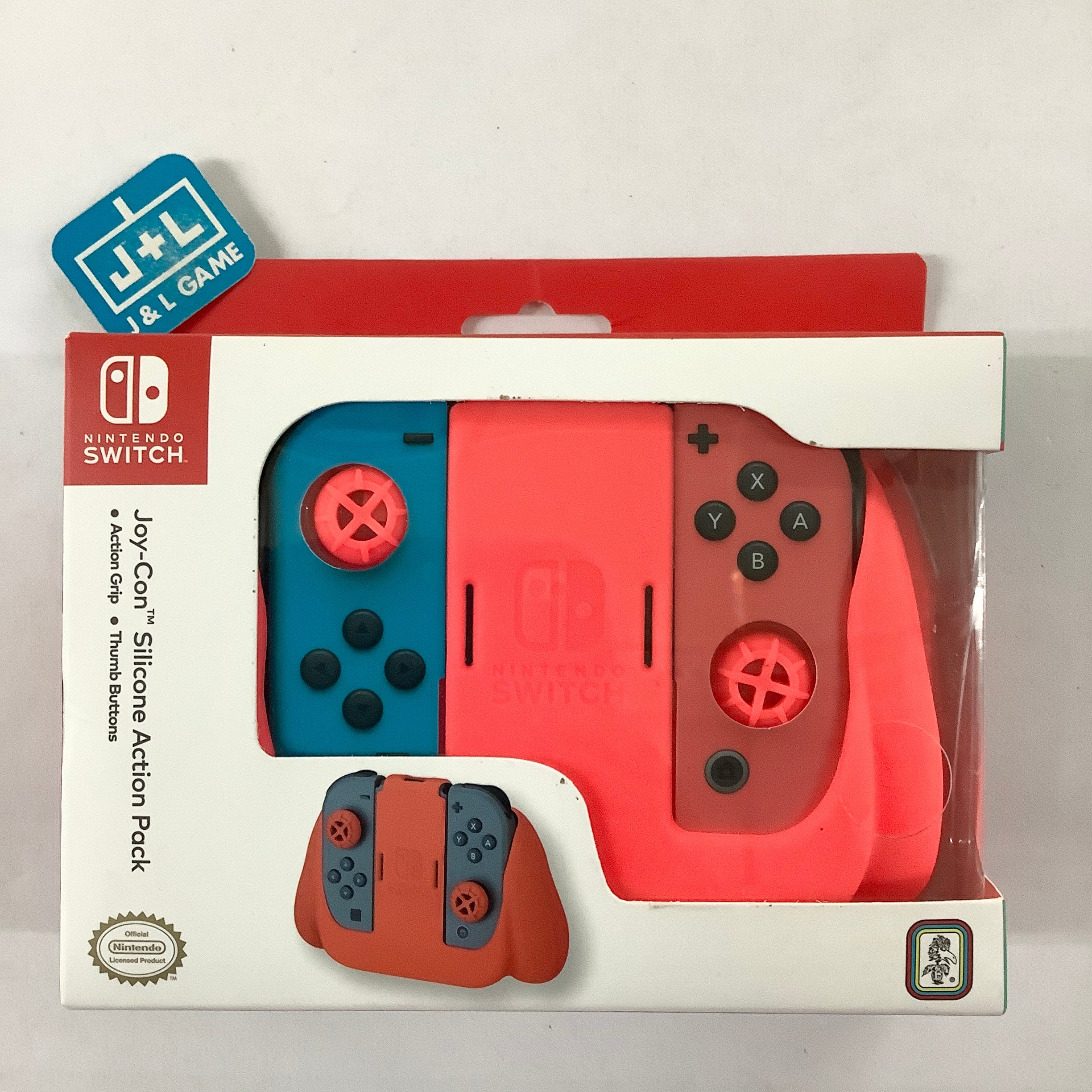 Nintendo Switch Joy-Con Action Pack Grip and Thumb Buttons – Red