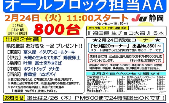 オークション開催情報 アーカイブ - JU静岡