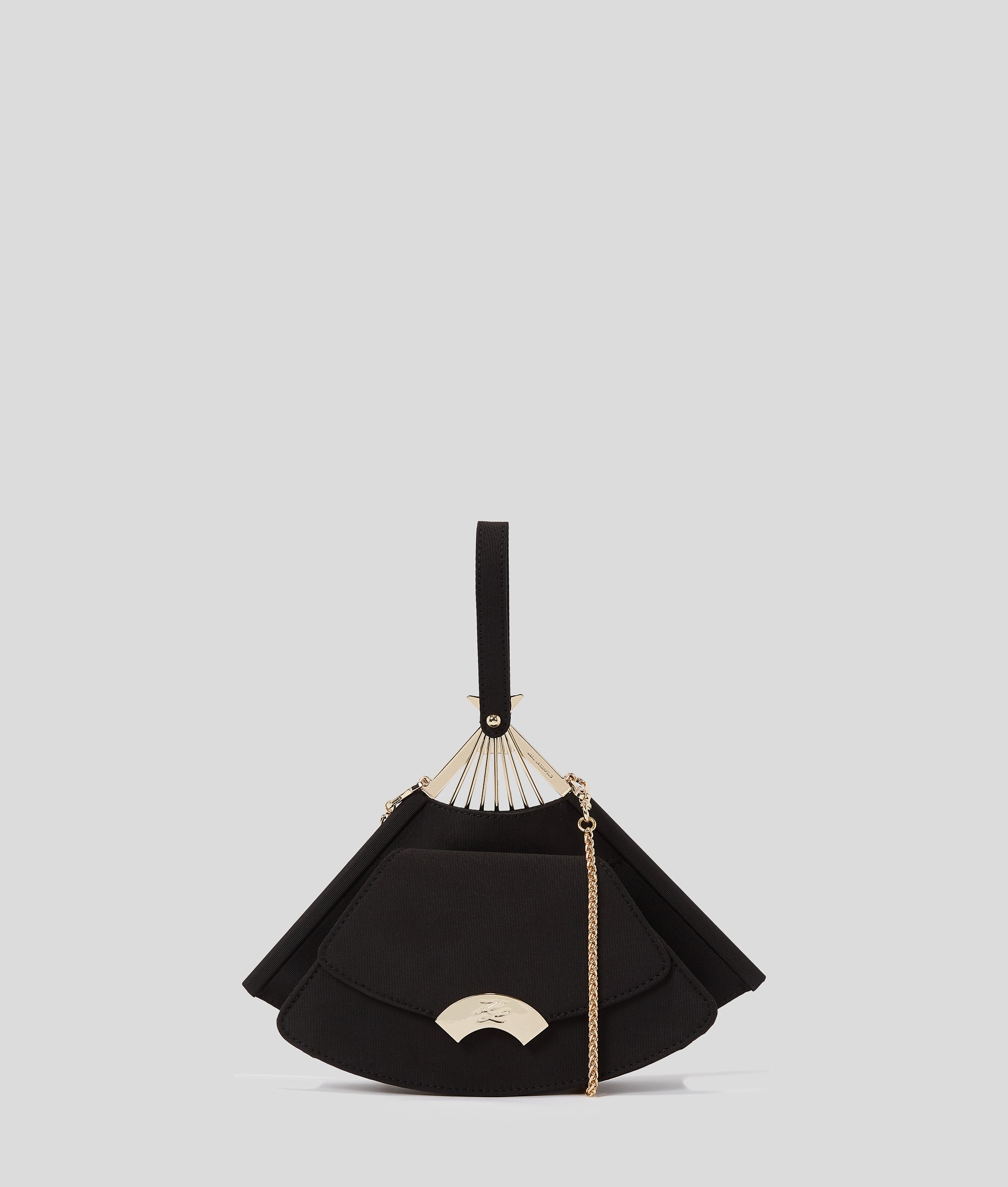 Kl Studio fan clutch bag | Black/Gold | Women | KARL LAGERFELD