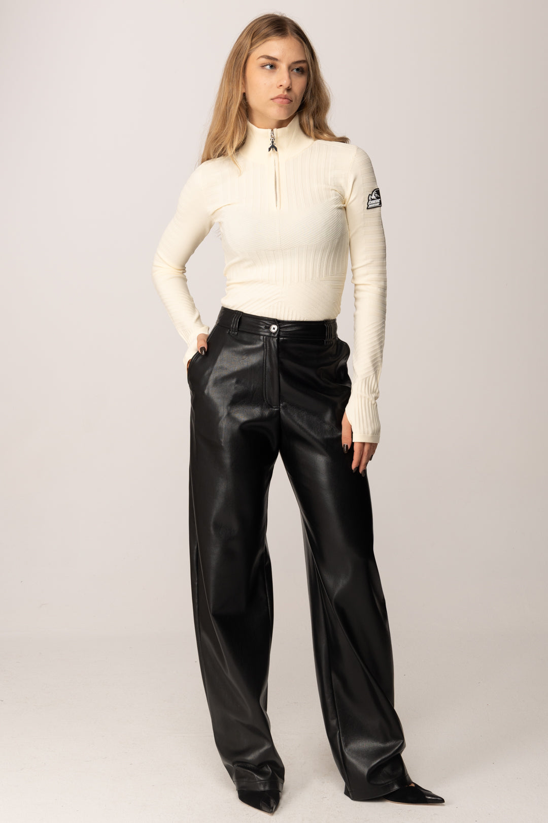 Patrizia Pepe Donna Maglia Tecnica con Dolcevita con Zip 2K0361