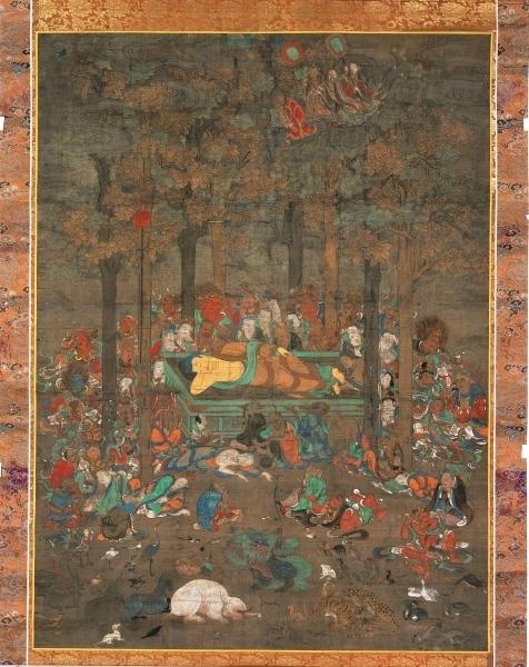 絹本著色仏涅槃図（西明寺）／甲良町