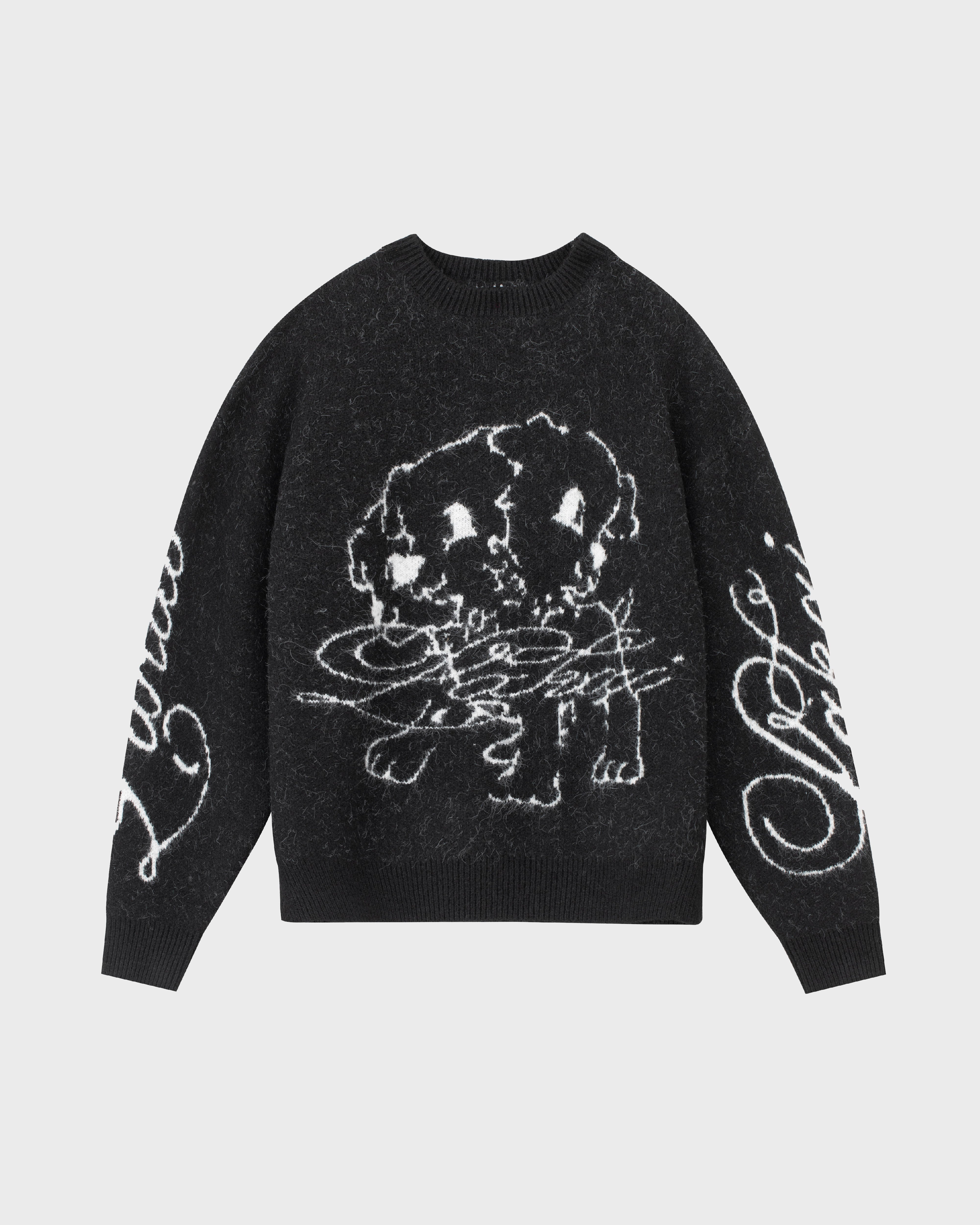 Cerberus Brushed Acrylic Sweater - Black