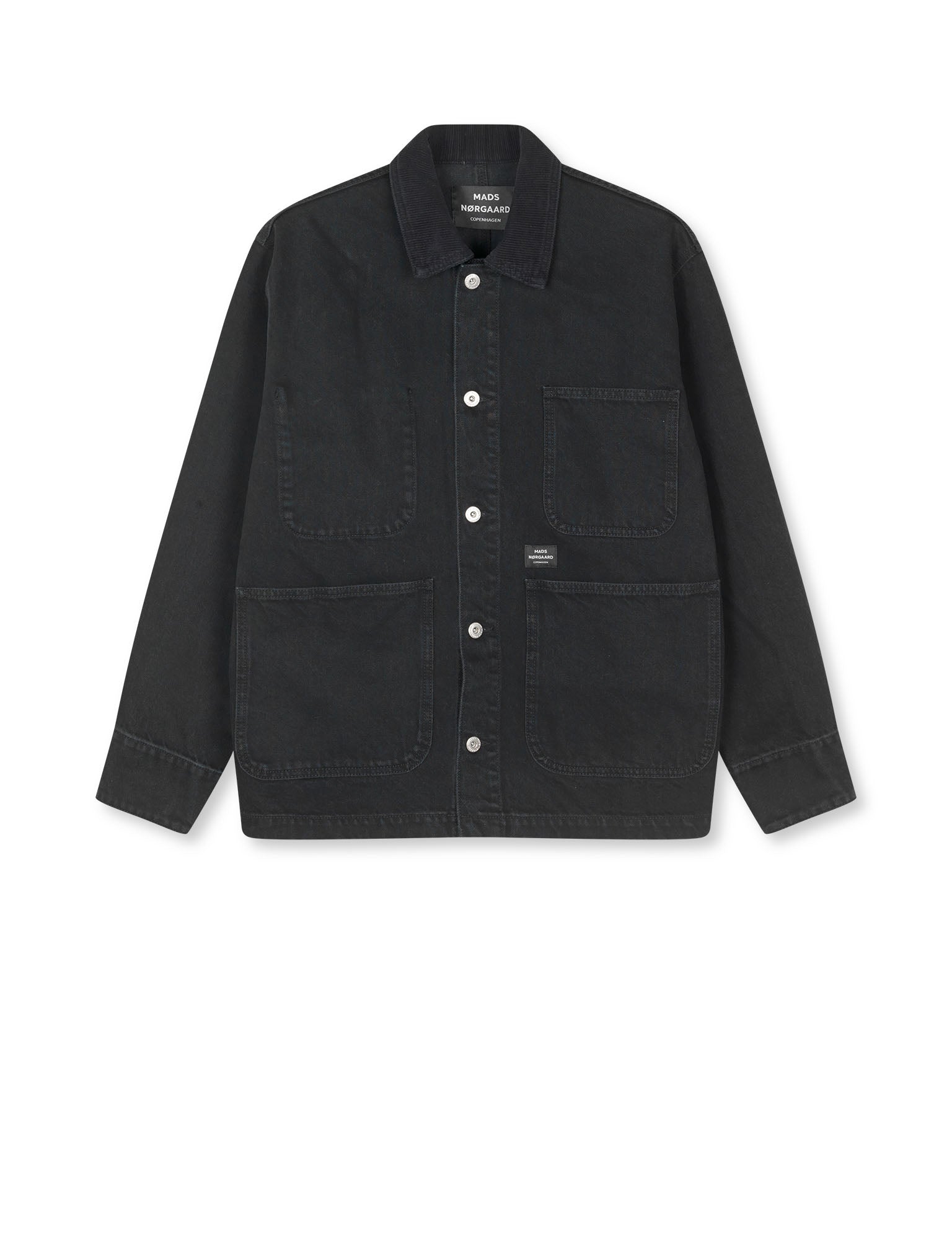 Arizona Black Black Chore Jacket, Black Rinse Wash – MADS NØRGAARD