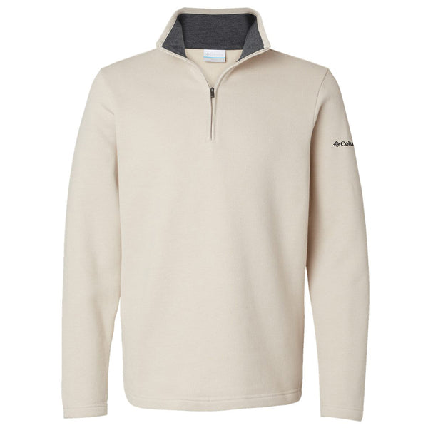 Columbia Men's Dark Stone Heather Great Hart Mountain III Half-Zip Pul