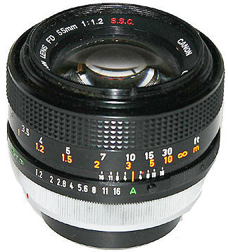 Canon FD Standard lenses at 50mm Focal Length