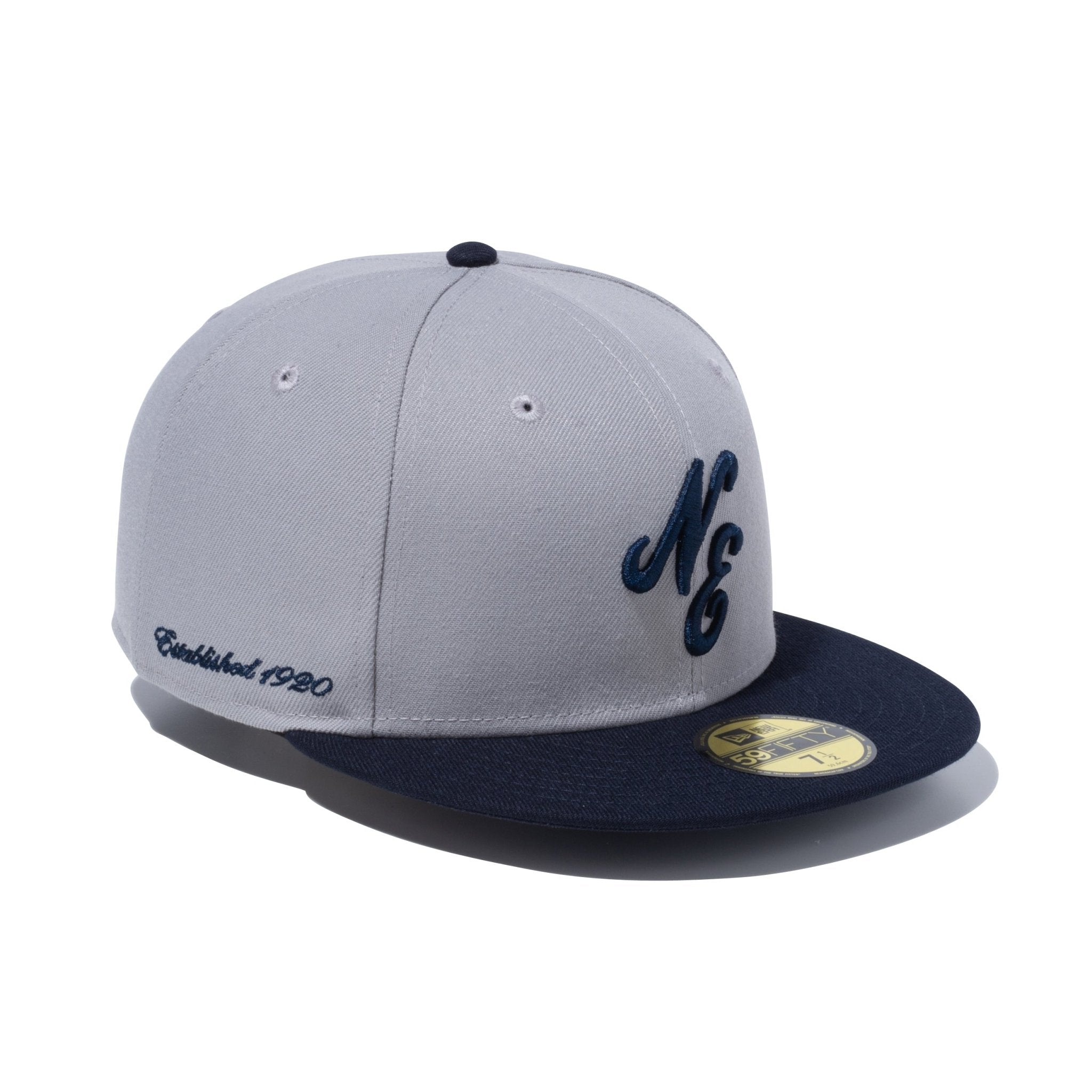 59FIFTY Classic Logo クラシックロゴ グレー ネイビーバイザー