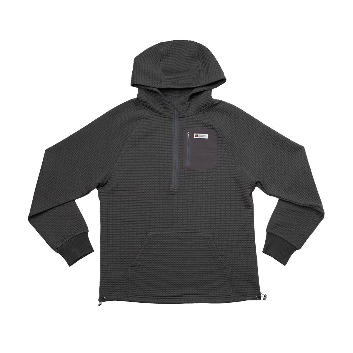 Men's Waffle Tech Hoodie Carbon - Premium Outdoor Hoodie – New