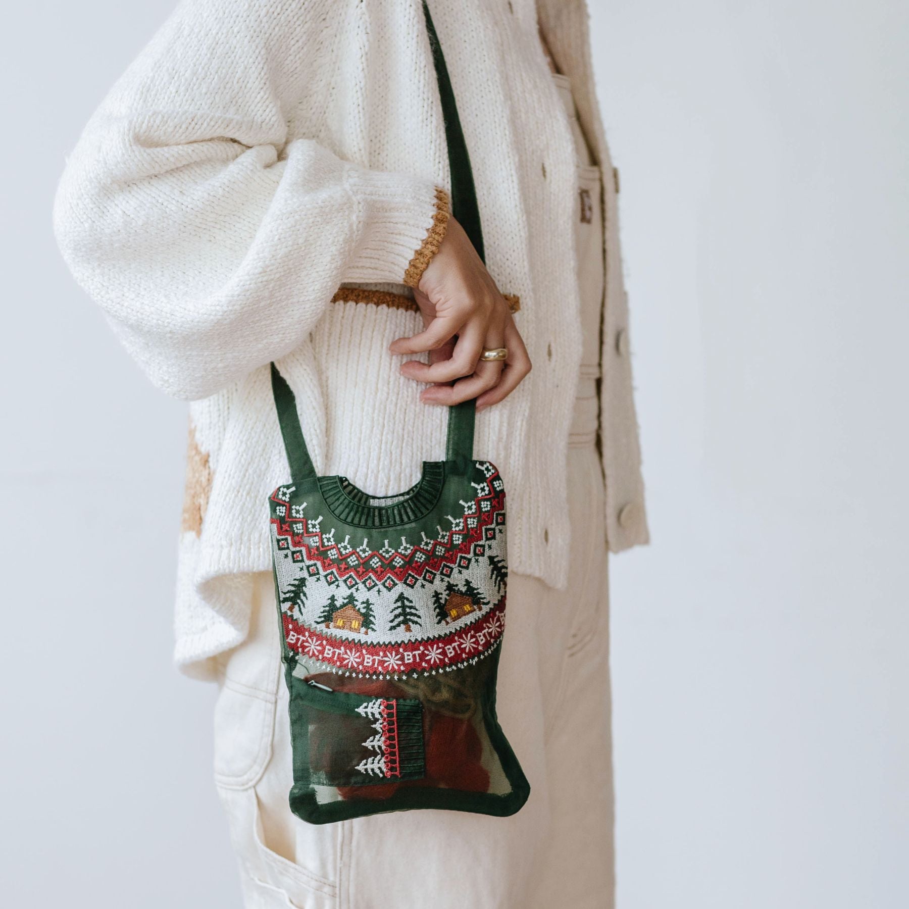 Brigitte Tanaka ミニポーチ／Pochette Pull Vert Petit｜ポーチ