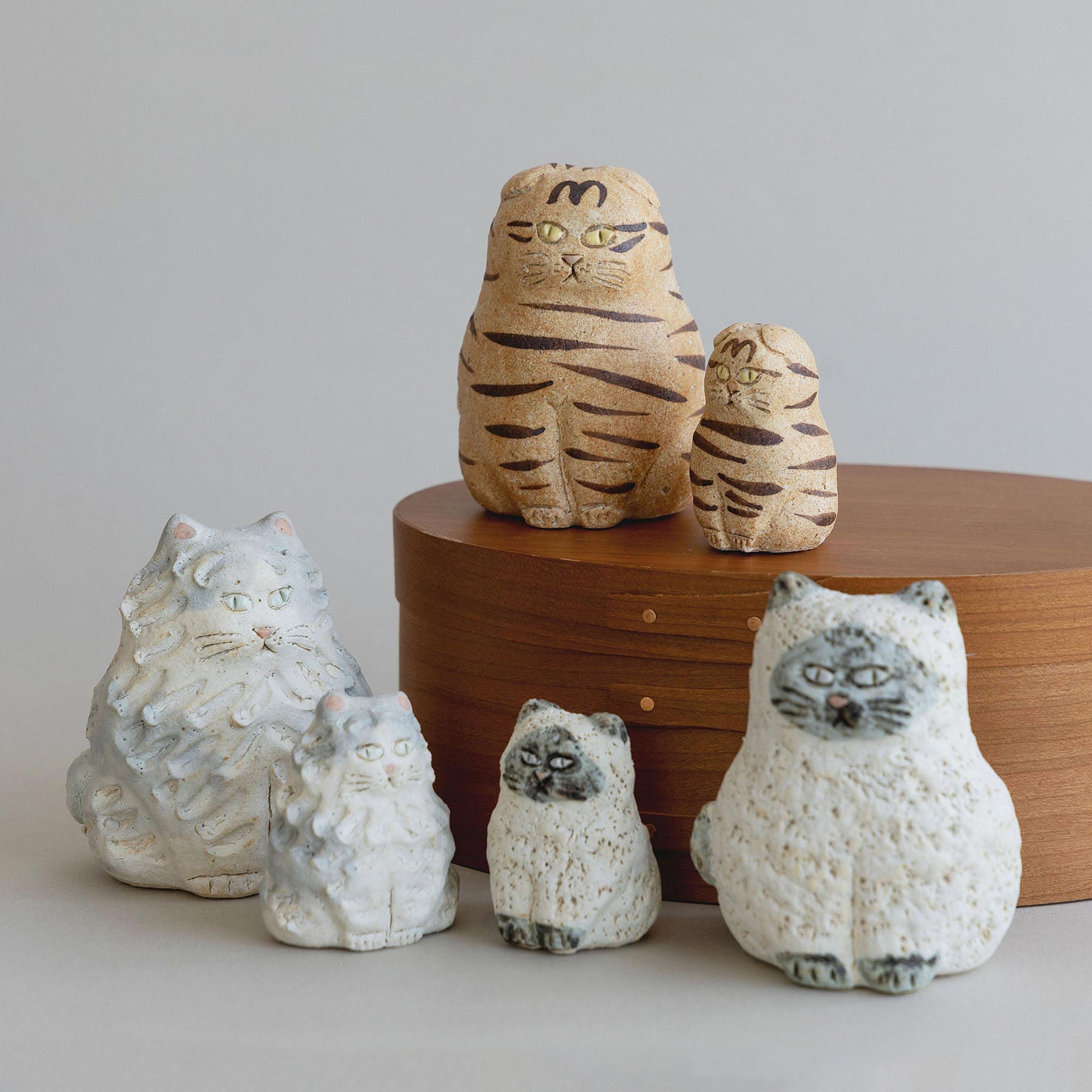 猫の形の陶器製置物 楽天市場】【最大1000円OFF】sen ねこの置物 twin