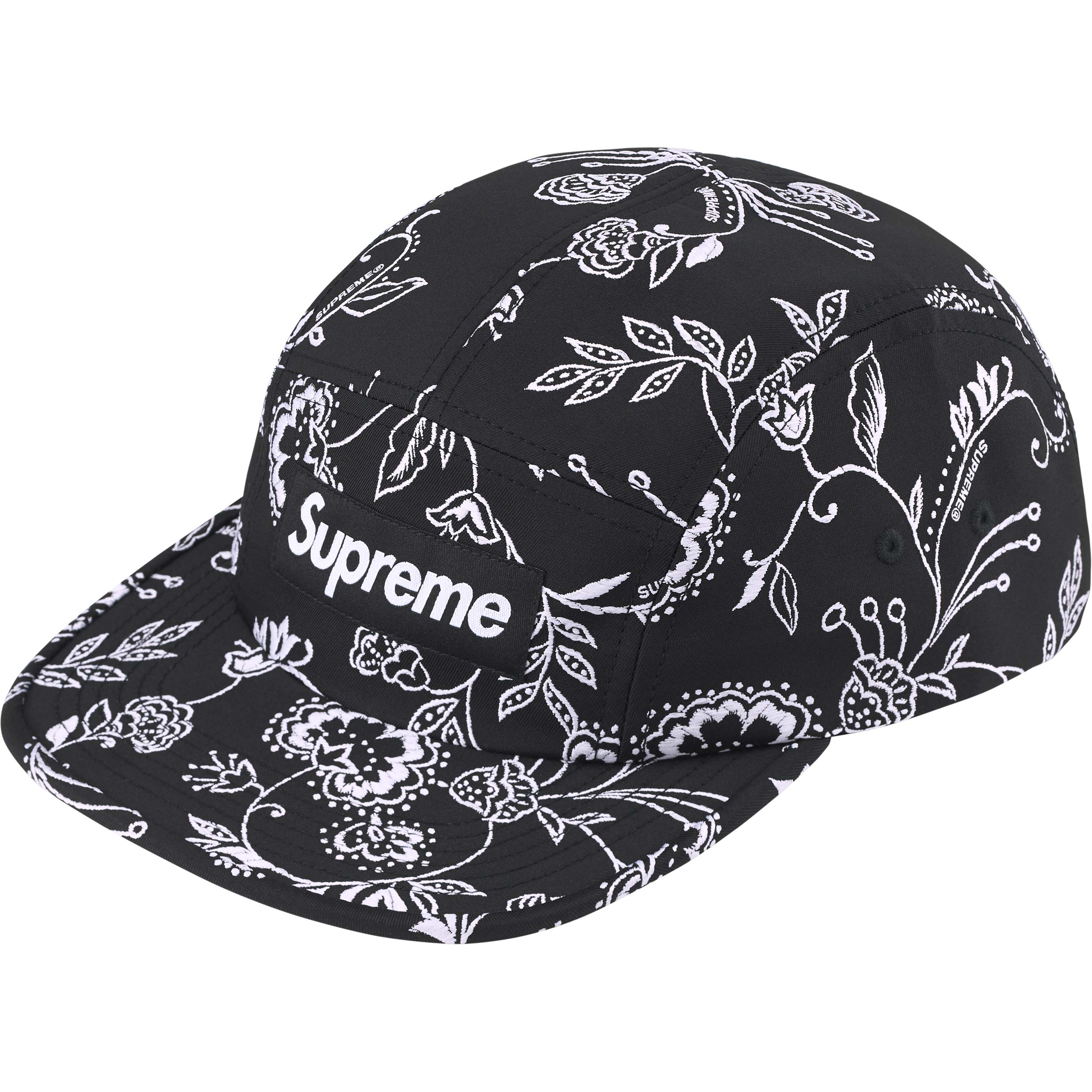 floral-jacquard-camp-cap-black