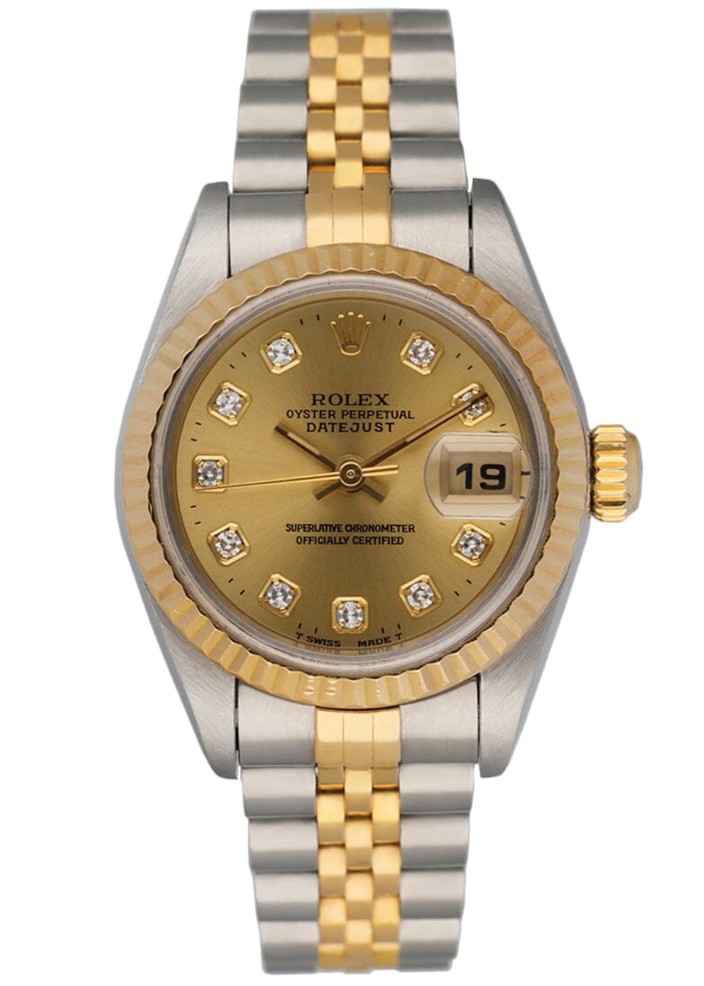 Rolex 69173 Datejust Diamond Dial Ladies Watch Box Papers – Phigora