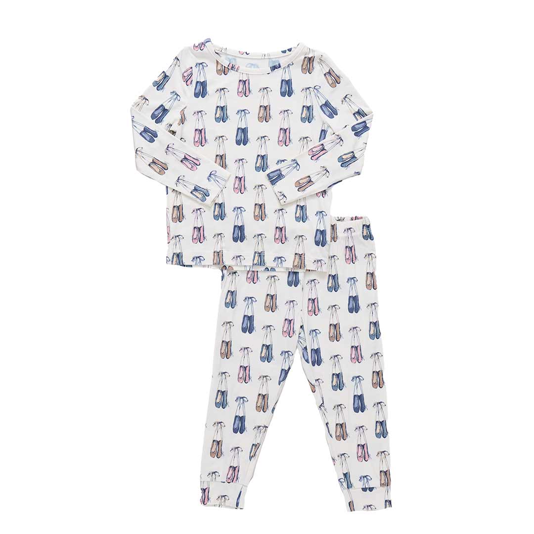 Kids Bamboo PJ Set - Ballet Slippers – Pink Chicken