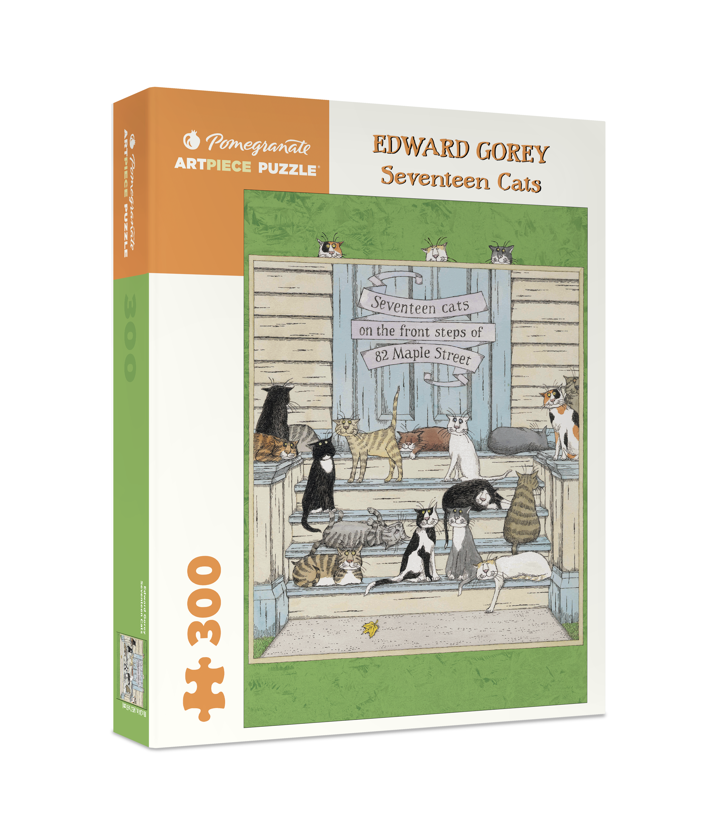 Edward Gorey: Seventeen Cats 300-Piece Jigsaw Puzzle – Pomegranate