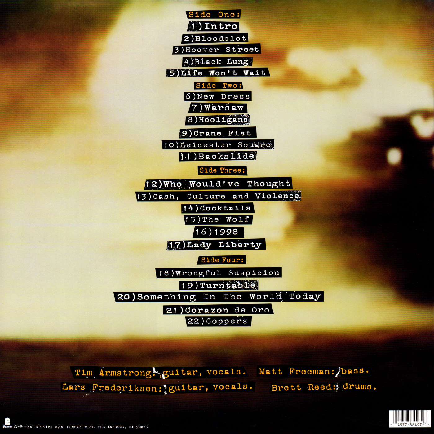 RANCID-Discography.com - Official Album - Life Won't Wait